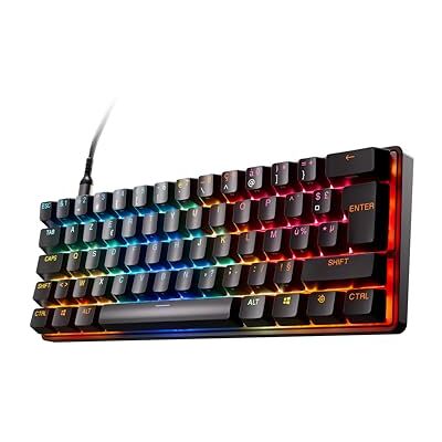 SteelSeries Apex Pro Mini Gen 3 Gaming Keyboard 60 Percent Fully Adjustable Hall Effect Switches Game-Ready Presets Rapid Trigger, Protection Mode, Rapid Tap/SOCD French AZERTY SteelSeries Apex Pro Mini Gen 3 Gaming Keyboard 60 Percent Fully Adjustable Hall Effect Switches Game-Ready Presets Rapid Trigger, Protection Mode, Rapid Tap/SOCD French AZERTY