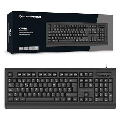 Conceptronic USB Keyboard, Smart ID Card Reader Spanish Conceptronic USB Keyboard, Smart ID Card Reader Spanish