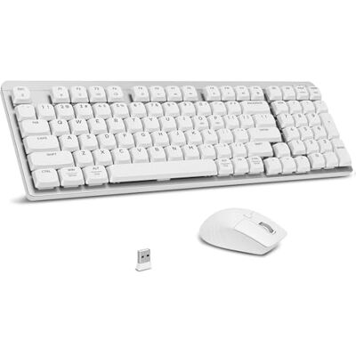 LeadsaiL Wireless Keyboard and Mouse Set, 2.4Ghz Wireless, US Layout, Low-Profile Red Switch, 98-Key Compact Slim Mechanical Keyboard and Silent Mouse for Windows/MacOS PC Laptop Silver LeadsaiL Wireless Keyboard and Mouse Set, 2.4Ghz Wireless, US Layout, Low-Profile Red Switch, 98-Key Compact Slim Mechanical Keyboard and Silent Mouse for Windows/MacOS PC Laptop Silver