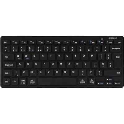 groov e Mult-Device Wireless Keyboard Compact Qwerty Keyboard, Cordless Computer Accessories for Laptops and PCs, Ergonomic Design, Bluetooth 5.0 Connection Black groov e Mult-Device Wireless Keyboard Compact Qwerty Keyboard, Cordless Computer Accessories for Laptops and PCs, Ergonomic Design, Bluetooth 5.0 Connection Black