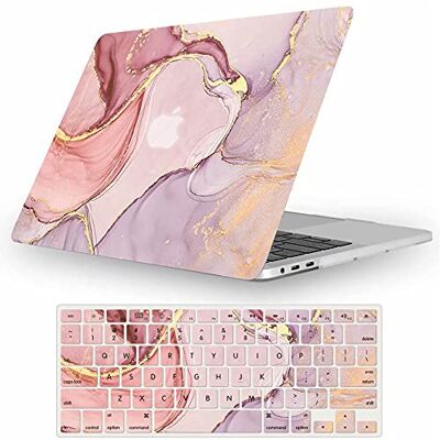 Fancity Compatible with MacBook Air 13 inch Case 2020 2021 M1 A2337 A2179 A1932, Rubberized Hard Shell Protective Case & Keyboard Cover for Mac Air 13 with Touch ID (2018-2021), Pink Marble Fancity Compatible with MacBook Air 13 inch Case 2020 2021 M1 A2337 A2179 A1932, Rubberized Hard Shell Protective Case & Keyboard Cover for Mac Air 13 with Touch ID (2018-2021), Pink Marble