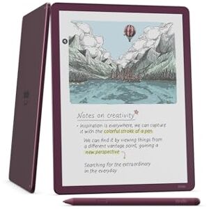 Amazon Kindle Scribe Colorsoft 64 GB (newest gen) — 11” paper-like colour display with front light — Thin, light, powerful — Write in the built-in notebook, documents and books Fig Amazon Kindle Scribe Colorsoft 64 GB (newest gen) — 11” paper-like colour display with front light — Thin, light, powerful — Write in the built-in notebook, documents and books Fig