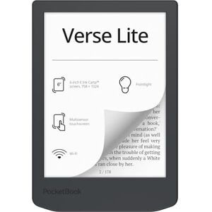 PocketBook Verse Lite 6" E-Ink Carta Touchscreen eReader with Frontlight Eye-Friendly, Glare-Free Display Wi-Fi Supports 25 Formats incl. DRM Compact & Lightweight PocketBook Verse Lite 6" E-Ink Carta Touchscreen eReader with Frontlight Eye-Friendly, Glare-Free Display Wi-Fi Supports 25 Formats incl. DRM Compact & Lightweight
