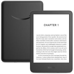 Amazon Kindle (newest gen) – Lightest and most compact Kindle with glare-free display, faster page turns, adjustable front light and long battery life – 16 GB – With Ads – Black Amazon Kindle (newest gen) – Lightest and most compact Kindle with glare-free display, faster page turns, adjustable front light and long battery life – 16 GB – With Ads – Black