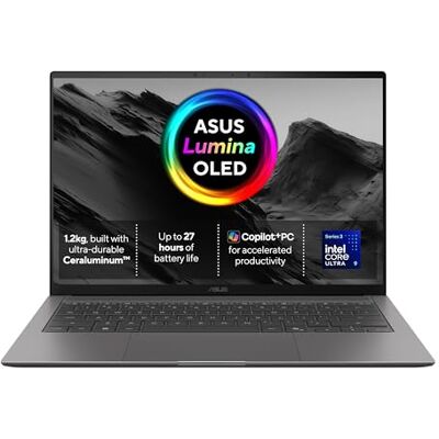 Asus Zenbook S 14 OLED UX5406AA CoPilot+ PC Laptop 14.0" 3K (2880x1800) OLED Touchscreen Intel Core Ultra 9 386H 32GB RAM 1TB PCIe SSD UK Backlit Keyboard Windows 11 Asus Zenbook S 14 OLED UX5406AA CoPilot+ PC Laptop 14.0" 3K (2880x1800) OLED Touchscreen Intel Core Ultra 9 386H 32GB RAM 1TB PCIe SSD UK Backlit Keyboard Windows 11