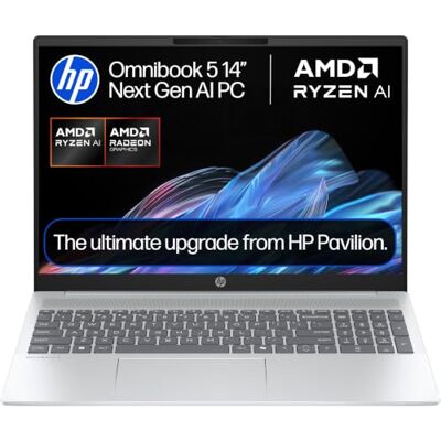 HP OmniBook 5 Next Gen AI Laptop AMD Ryzen AI 5 16GB RAM 512GB SSD 16” 2K Anti-Glare Display Up to 16.75hrs Battery Fast Charge Windows 11 16-ag0001sa Silver Charger Included HP OmniBook 5 Next Gen AI Laptop AMD Ryzen AI 5 16GB RAM 512GB SSD 16” 2K Anti-Glare Display Up to 16.75hrs Battery Fast Charge Windows 11 16-ag0001sa Silver Charger Included