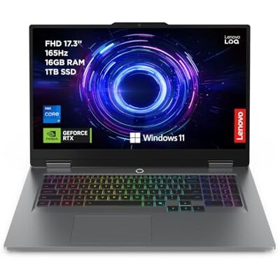 Lenovo LOQ Gen 10 17.3 inch FHD Gaming Laptop Intel Core i7-13650HX NVIDIA GeForce RTX 5060 165 Hz 16 GB RAM 1 TB SSD Wi-Fi 6 Windows 11 Home 24-Zone RGB Backlit Keyboard Luna Grey Lenovo LOQ Gen 10 17.3 inch FHD Gaming Laptop Intel Core i7-13650HX NVIDIA GeForce RTX 5060 165 Hz 16 GB RAM 1 TB SSD Wi-Fi 6 Windows 11 Home 24-Zone RGB Backlit Keyboard Luna Grey