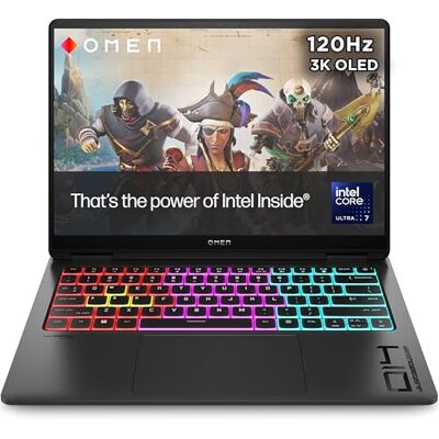 HP OMEN Transcend 14" Gaming Laptop Intel® Core™ Ultra 7-255H 32GB RAM 1TB SSD NVIDIA GeForce RTX 5060 120 Hz VRR 3K OLED Display Windows 11 Fast charge 14-fb1007sa HP OMEN Transcend 14" Gaming Laptop Intel® Core™ Ultra 7-255H 32GB RAM 1TB SSD NVIDIA GeForce RTX 5060 120 Hz VRR 3K OLED Display Windows 11 Fast charge 14-fb1007sa