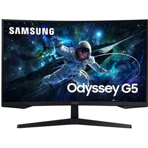 SAMSUNG Odyssey G5 LS32CG552EUXXU 32" Gaming Monitor - QHD 2560x1440, 1000R Curved, 165Hz, 1ms, HDR10 SAMSUNG Odyssey G5 LS32CG552EUXXU 32" Gaming Monitor - QHD 2560x1440, 1000R Curved, 165Hz, 1ms, HDR10