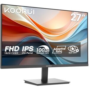 KOORUI E2711F 27 Inch FHD Monitor, Gaming 100Hz, IPS Computer Monitors, 1080P Pc Screen, Adaptive Sync, 5ms, VESA 100x100mm, Eye Care, HDMI, VGA KOORUI E2711F 27 Inch FHD Monitor, Gaming 100Hz, IPS Computer Monitors, 1080P Pc Screen, Adaptive Sync, 5ms, VESA 100x100mm, Eye Care, HDMI, VGA