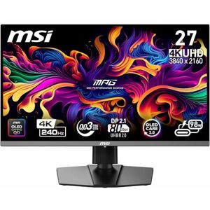 MSI MPG 272URX QD-OLED 27-Inch 4K UHD Gaming Monitor, 3840 x 2160 Quantum Dot OLED Panel, 240Hz,0.03ms, DisplayHDR TRUE Black 400, G-SYNC Compatible, HDMI 2.1, DP 2.1a, USB C (98W PD), Black MSI MPG 272URX QD-OLED 27-Inch 4K UHD Gaming Monitor, 3840 x 2160 Quantum Dot OLED Panel, 240Hz,0.03ms, DisplayHDR TRUE Black 400, G-SYNC Compatible, HDMI 2.1, DP 2.1a, USB C (98W PD), Black