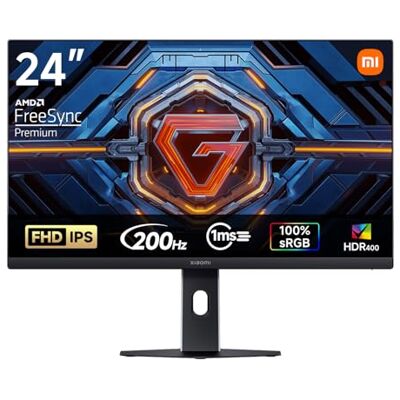 Xiaomi G24i 2026 24 Inch Gaming Monitor, 200Hz, 1ms GTG, FreeSync Premium HDR400, Fast IPS, 100% sRGB, 95% DCI-P3, TÜV Low Blue Light Certification (1920 x 1080/HDMI 2.0/DP 1.4) Xiaomi G24i 2026 24 Inch Gaming Monitor, 200Hz, 1ms GTG, FreeSync Premium HDR400, Fast IPS, 100% sRGB, 95% DCI-P3, TÜV Low Blue Light Certification (1920 x 1080/HDMI 2.0/DP 1.4)