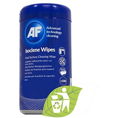 AF Isoclene – Wet Isopropyl Alcohol Wipes/Isopropanol IPA Cleaning & Degreasing Wipes – Tub of 100 Ideal for Electronics, 3D Printer, Lab Technicians AF Isoclene – Wet Isopropyl Alcohol Wipes/Isopropanol IPA Cleaning & Degreasing Wipes – Tub of 100 Ideal for Electronics, 3D Printer, Lab Technicians