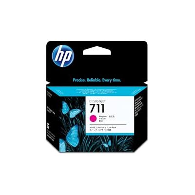 HP 711 CZ135A 3-Pack Magenta 29 ml Genuine Ink Cartridge with Original Ink, for DesignJet T120, T125, T130, T520, T525, T530 Large Format Plotter Printers and 711 DesignJet Printhead HP 711 CZ135A 3-Pack Magenta 29 ml Genuine Ink Cartridge with Original Ink, for DesignJet T120, T125, T130, T520, T525, T530 Large Format Plotter Printers and 711 DesignJet Printhead