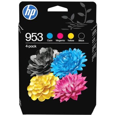 HP 953 4-pack Black/Cyan/Magenta/Yellow Original Ink Cartridges (F6U13AE) Works OfficeJet Pro 7700, 8200, 8700 series HP 953 4-pack Black/Cyan/Magenta/Yellow Original Ink Cartridges (F6U13AE) Works OfficeJet Pro 7700, 8200, 8700 series