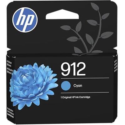 HP 912 Cyan Original Ink Cartridge HP 912 Cyan Original Ink Cartridge
