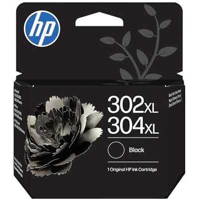 HP 302XL/304XL Black Original Ink Cartridge, High Yield Compatible with DeskJet 1110, 2130, 3630, Envy 4520, OfficeJet 3830, 4650, 5220, 5230, yield 300 pages (B7RT9AE) HP 302XL/304XL Black Original Ink Cartridge, High Yield Compatible with DeskJet 1110, 2130, 3630, Envy 4520, OfficeJet 3830, 4650, 5220, 5230, yield 300 pages (B7RT9AE)