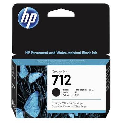 HP 712 3ED70A Black 38-ml Genuine Ink Cartridge with Original Ink, for DesignJet T650, T630, T250, T230 & Studio Large Format Plotter Printers 713 DesignJet Printhead HP 712 3ED70A Black 38-ml Genuine Ink Cartridge with Original Ink, for DesignJet T650, T630, T250, T230 & Studio Large Format Plotter Printers 713 DesignJet Printhead
