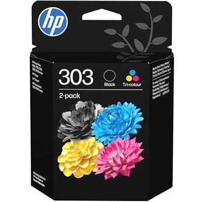 HP 303 Black/Tri Color Original Ink Cartridge 2-Pack (3YM92AE) Works Envy 6200, 7100, 7800 series, Envy Photo 6200, 7100, 7800 series, Tango Tango X, HP 303 Black/Tri Color Original Ink Cartridge 2-Pack (3YM92AE) Works Envy 6200, 7100, 7800 series, Envy Photo 6200, 7100, 7800 series, Tango Tango X,