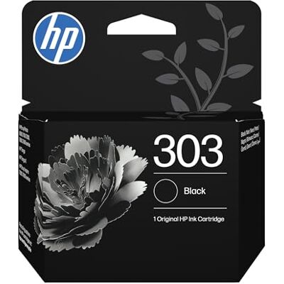 HP 303 Black Original Ink Cartridge (T6N02AE) Works Envy 6200, 7100, 7800 series, Envy Photo 6200, 7100, 7800 series, Tango Tango X, HP 303 Black Original Ink Cartridge (T6N02AE) Works Envy 6200, 7100, 7800 series, Envy Photo 6200, 7100, 7800 series, Tango Tango X,