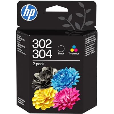 HP 302/304 Black & Tri-colour Original Ink Cartridges 2-Pack HP 302/304 Black & Tri-colour Original Ink Cartridges 2-Pack