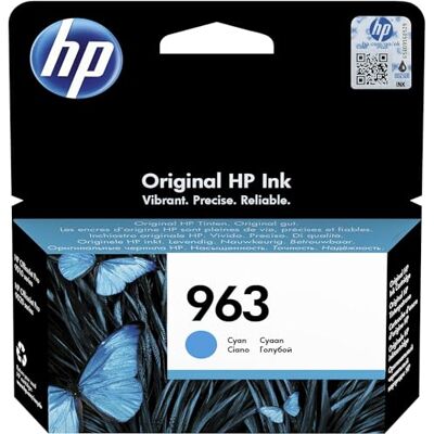 HP 3JA23AE 963 Original Ink Cartridge, Cyan, Single Pack HP 3JA23AE 963 Original Ink Cartridge, Cyan, Single Pack