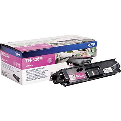 Brother TN-326M Toner Cartridge, Magenta, Single Pack, High Yield, Includes 1 x Toner Cartridge, Genuine Supplies Brother TN-326M Toner Cartridge, Magenta, Single Pack, High Yield, Includes 1 x Toner Cartridge, Genuine Supplies