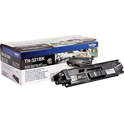 Brother TN-321BK Toner Cartridge, Black, Single Pack, Standard Yield, Includes 1 x Toner Cartridge, Genuine Supplies Brother TN-321BK Toner Cartridge, Black, Single Pack, Standard Yield, Includes 1 x Toner Cartridge, Genuine Supplies