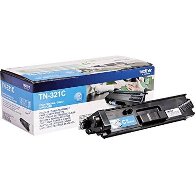 Brother TN-321C Toner Cartridge, Cyan, Single Pack, Standard Yield, Includes 1 x Toner Cartridge, Genuine Supplies Brother TN-321C Toner Cartridge, Cyan, Single Pack, Standard Yield, Includes 1 x Toner Cartridge, Genuine Supplies