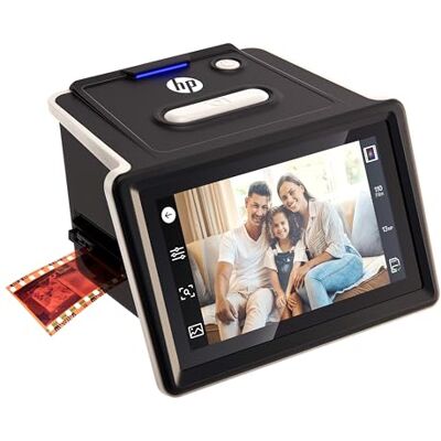 HP FilmScan Touch Screen Film & Slide Scanner Digitizer with 5” LCD Screen, Quickly Convert Negatives & Slides to Digital 22MP JPEG Photos, Compatible with 135, 126 and 110 Film & Slides HP FilmScan Touch Screen Film & Slide Scanner Digitizer with 5” LCD Screen, Quickly Convert Negatives & Slides to Digital 22MP JPEG Photos, Compatible with 135, 126 and 110 Film & Slides