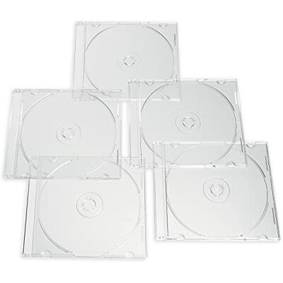 Verbatim - Clear Slim Jewel Case 5.2 mm - 25 Pack - Jewel Case Verbatim - Clear Slim Jewel Case 5.2 mm - 25 Pack - Jewel Case