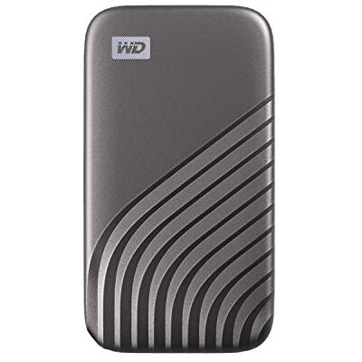 WD 1TB My Passport Portable SSD, External NVMe Solid State Drive, USB-C, up to 1050 MB/s, Works with PC, Xbox and Playstation, 2-meters drop resistance, Space Grey WD 1TB My Passport Portable SSD, External NVMe Solid State Drive, USB-C, up to 1050 MB/s, Works with PC, Xbox and Playstation, 2-meters drop resistance, Space Grey