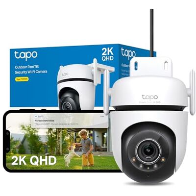 Tapo C520WS Pan/Tilt Outdoor Security Camera, 2K 4MP WiFi Outdoor Camera, 360° Vision Motion Tracking, No Monthly Fee, AI Detection, Starlight Colour Night Vision, IP66, Works with Alexa & Google Tapo C520WS Pan/Tilt Outdoor Security Camera, 2K 4MP WiFi Outdoor Camera, 360° Vision Motion Tracking, No Monthly Fee, AI Detection, Starlight Colour Night Vision, IP66, Works with Alexa & Google