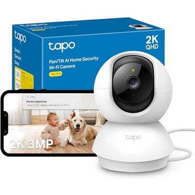 Tapo C210 2K 3MP Pan/Tilt Indoor House Security Camera, WiFi Camera, No Monthly Fee, AI Detection, Baby Camera Monitor, Pet Camera, Dog Camera, 360° View, Night Vision, Works with Alexa & Google Tapo C210 2K 3MP Pan/Tilt Indoor House Security Camera, WiFi Camera, No Monthly Fee, AI Detection, Baby Camera Monitor, Pet Camera, Dog Camera, 360° View, Night Vision, Works with Alexa & Google