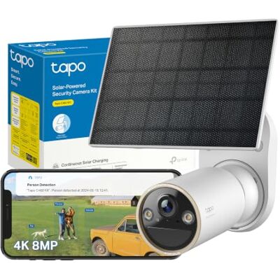 Tapo C460 KIT 4K 8MP Battery Solar Security Camera Outdoor Wireless, CCTV, Ultra HD, No Monthly Fee, AI Detection, Two-way Talk, IP66, Starlight Colour Night Vision, Works with Alexa & Google Tapo C460 KIT 4K 8MP Battery Solar Security Camera Outdoor Wireless, CCTV, Ultra HD, No Monthly Fee, AI Detection, Two-way Talk, IP66, Starlight Colour Night Vision, Works with Alexa & Google