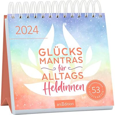 Ars Edition Postkartenkalender Glücksmantras für Alltagsheldinnen 2024 Ars Edition Postkartenkalender Glücksmantras für Alltagsheldinnen 2024