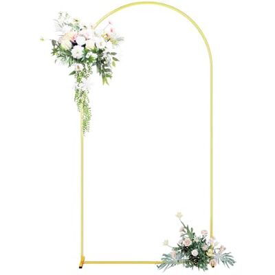 Woobroo 2.2m/7.2ft Wedding Arch Backdrop Stand Metal for Ceremony Birthday Party Garden Floral Balloon Decoration Woobroo 2.2m/7.2ft Wedding Arch Backdrop Stand Metal for Ceremony Birthday Party Garden Floral Balloon Decoration
