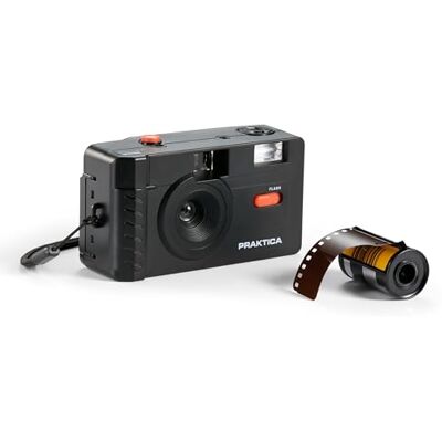 Praktica Reusable 35mm Film Camera with 36 Exposure Film Roll, Black Retro Full Frame Focus Free Flash (1xAAA not included) Praktica Reusable 35mm Film Camera with 36 Exposure Film Roll, Black Retro Full Frame Focus Free Flash (1xAAA not included)