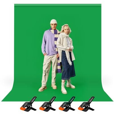 Heysliy Heysyli Green Screen Backdrop, 2x3M/6.5 x 9.8ft Portable Photo Backdrop for Photo Studio Heysliy Heysyli Green Screen Backdrop, 2x3M/6.5 x 9.8ft Portable Photo Backdrop for Photo Studio