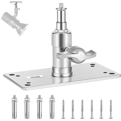 NEEWER 3.34 Inch Wall Ceiling Mount 5/8" Baby Pin Stud with 1/4" Thread & 10 Screws, Photography Photo Studio Camera Wall Mount for Ring Light, Video Light, Strobe Flash, Max Load 22lb/10kg, ST-WM1 NEEWER 3.34 Inch Wall Ceiling Mount 5/8" Baby Pin Stud with 1/4" Thread & 10 Screws, Photography Photo Studio Camera Wall Mount for Ring Light, Video Light, Strobe Flash, Max Load 22lb/10kg, ST-WM1