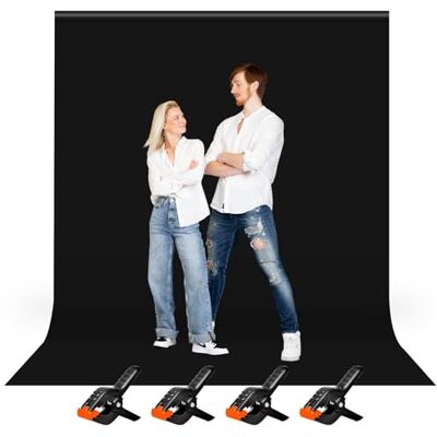 Heysliy Heysyli Black Screen Backdrop, 2x3M/6.5 x 9.8ft Portable Photo Backdrop for Photo Studio Heysliy Heysyli Black Screen Backdrop, 2x3M/6.5 x 9.8ft Portable Photo Backdrop for Photo Studio