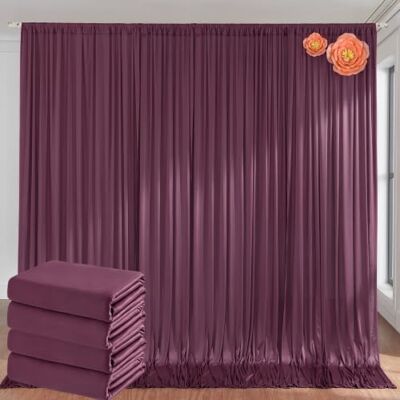 NSSONBEN 20ft x 10ft Wrinkle Free Maroon Backdrop Curtains for Parties, Thick Fabric Burgundy Backdrop Drapes for Wedding Background Baby Shower Birthday Parties NSSONBEN 20ft x 10ft Wrinkle Free Maroon Backdrop Curtains for Parties, Thick Fabric Burgundy Backdrop Drapes for Wedding Background Baby Shower Birthday Parties