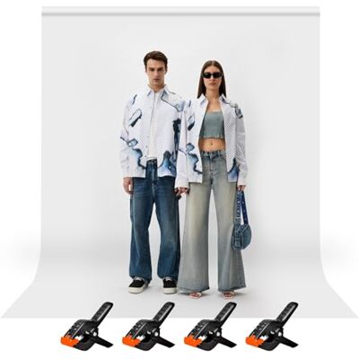 Heysliy Heysyli White Screen Backdrop, 2x3M/6.5 x 9.8ft Portable Photo Backdrop for Photo Studio Heysliy Heysyli White Screen Backdrop, 2x3M/6.5 x 9.8ft Portable Photo Backdrop for Photo Studio