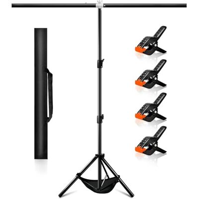 ManaPina Backdrop Stand Kit 5 x 6.5 ft Green Screen Stand Height Adjustable Portable Small 2 x 2 M Background Stand for Streaming, Zoom, YouTube, Photography, Birthday Party, Tik Tok ManaPina Backdrop Stand Kit 5 x 6.5 ft Green Screen Stand Height Adjustable Portable Small 2 x 2 M Background Stand for Streaming, Zoom, YouTube, Photography, Birthday Party, Tik Tok