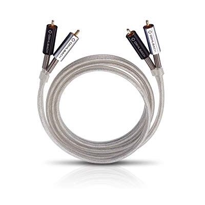 OEHLBACH Silver Express 100 Premium Stereo RCA Cable Set for CD Players and Amplifiers SPOFC & Double Shielding 1 m Silver OEHLBACH Silver Express 100 Premium Stereo RCA Cable Set for CD Players and Amplifiers SPOFC & Double Shielding 1 m Silver