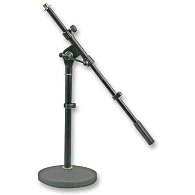 PULSE PLS00047 Short Round‑Base Microphone Stand with Boom – 430mm Height, Heavy Cast Base, All‑Metal Construction PULSE PLS00047 Short Round‑Base Microphone Stand with Boom – 430mm Height, Heavy Cast Base, All‑Metal Construction
