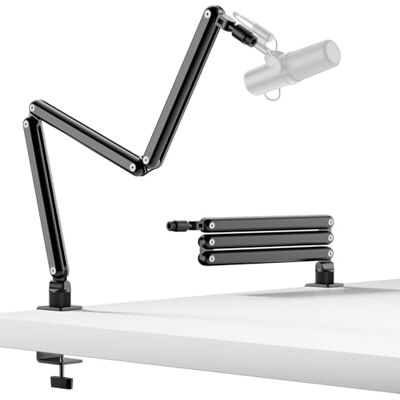 TODI Mic Arm, Microphone Arm Rotatable for Light Mics, Storable Desk Mic Stand for Bear 3LB with Mount Clamp, Mic Stand Boom Arm with Cable Channel with 3/8'' 5/8'' Thread for Podcast, Gaming TODI Mic Arm, Microphone Arm Rotatable for Light Mics, Storable Desk Mic Stand for Bear 3LB with Mount Clamp, Mic Stand Boom Arm with Cable Channel with 3/8'' 5/8'' Thread for Podcast, Gaming