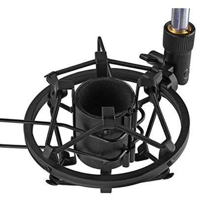 SUNMON Microphone Shock Mount, Heavy-duty Metal, Anti-Vibration for 28mm-31mm Diameter Mic, Adjustable Mic Stand Accessory SUNMON Microphone Shock Mount, Heavy-duty Metal, Anti-Vibration for 28mm-31mm Diameter Mic, Adjustable Mic Stand Accessory