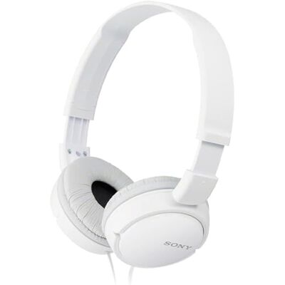 Sony MDR-ZX110 Wired Overhead Headphones, Neodymium Dynamic Drivers, Swivel Fold Design White Sony MDR-ZX110 Wired Overhead Headphones, Neodymium Dynamic Drivers, Swivel Fold Design White