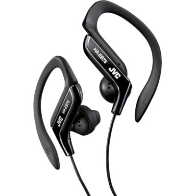 JVC HA-EB75-BN-U Sports Earphones with Adjustable Clip, Ideal for Use in the Gym or Running, Sweatproof and Anti-Splash (IPX2), 1.2 m Long Cable, 3,5 mm jack, Black JVC HA-EB75-BN-U Sports Earphones with Adjustable Clip, Ideal for Use in the Gym or Running, Sweatproof and Anti-Splash (IPX2), 1.2 m Long Cable, 3,5 mm jack, Black
